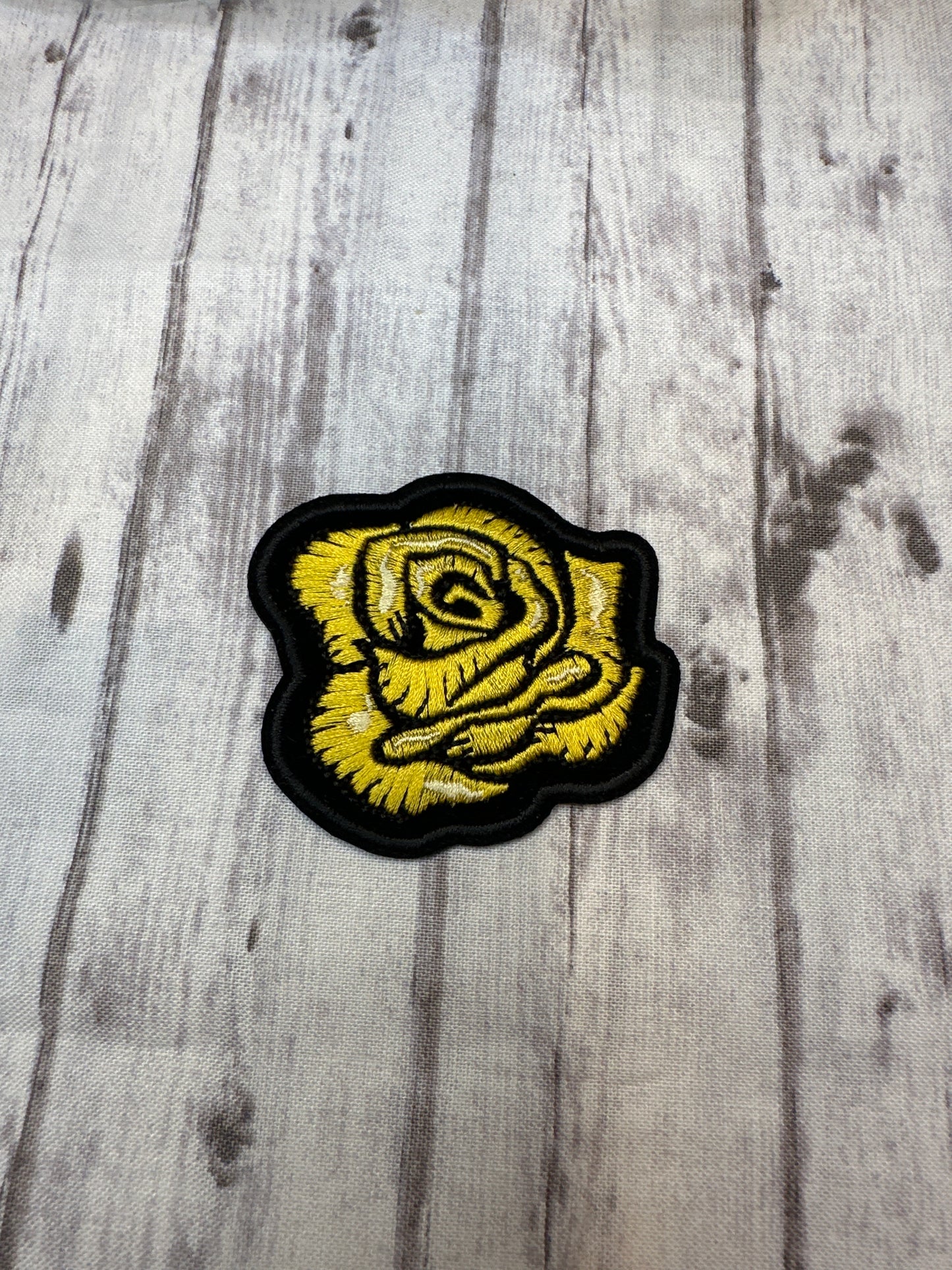 Yellow rose iron on patch