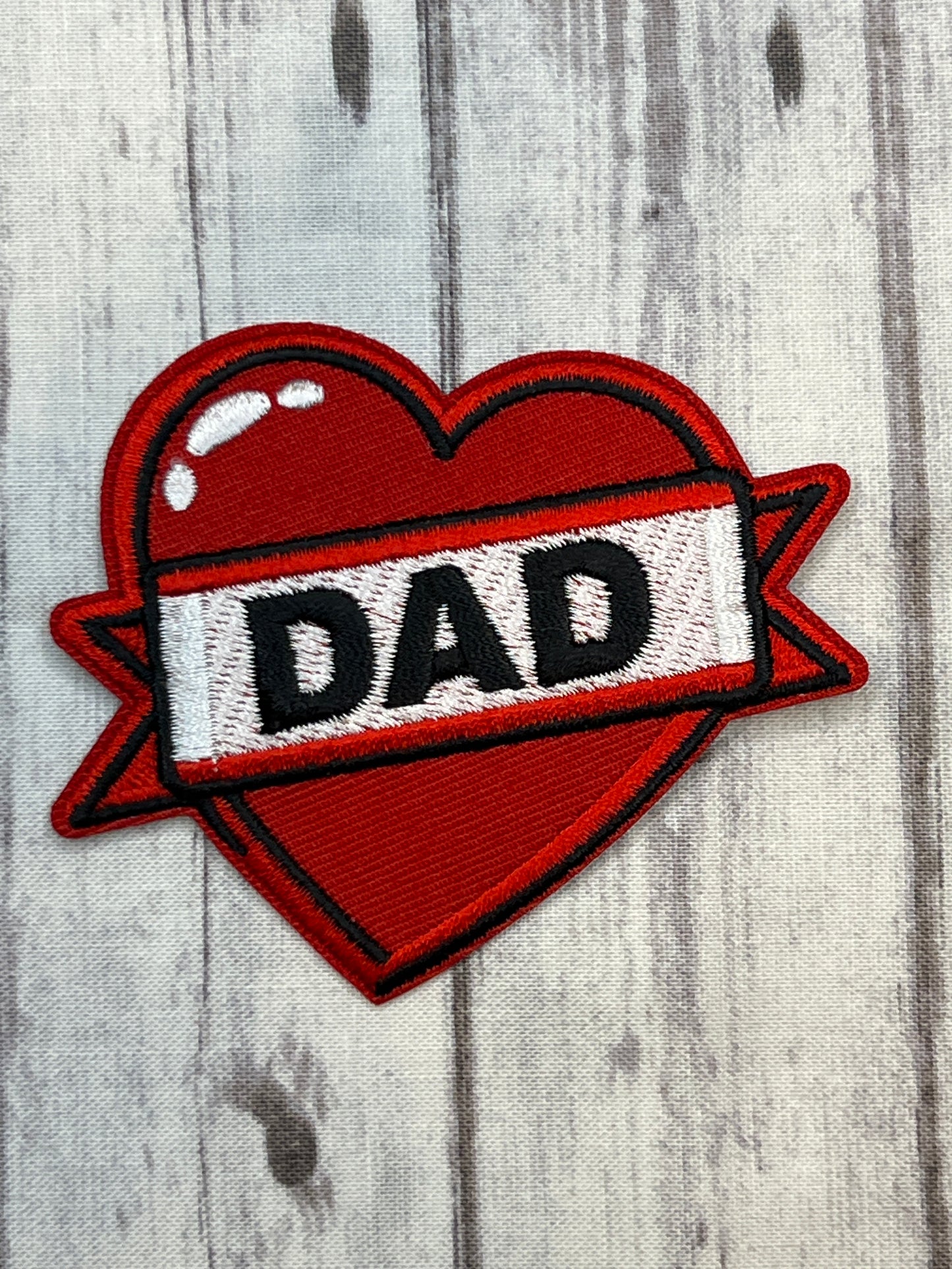 Love Dad Iron on Patch