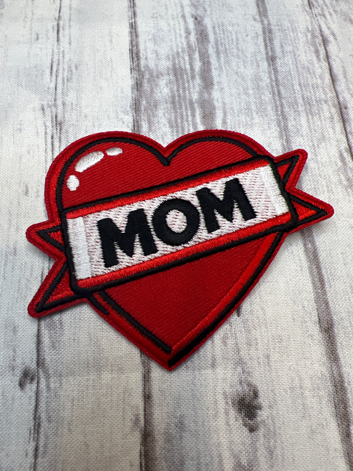 Love Mom iron on patch