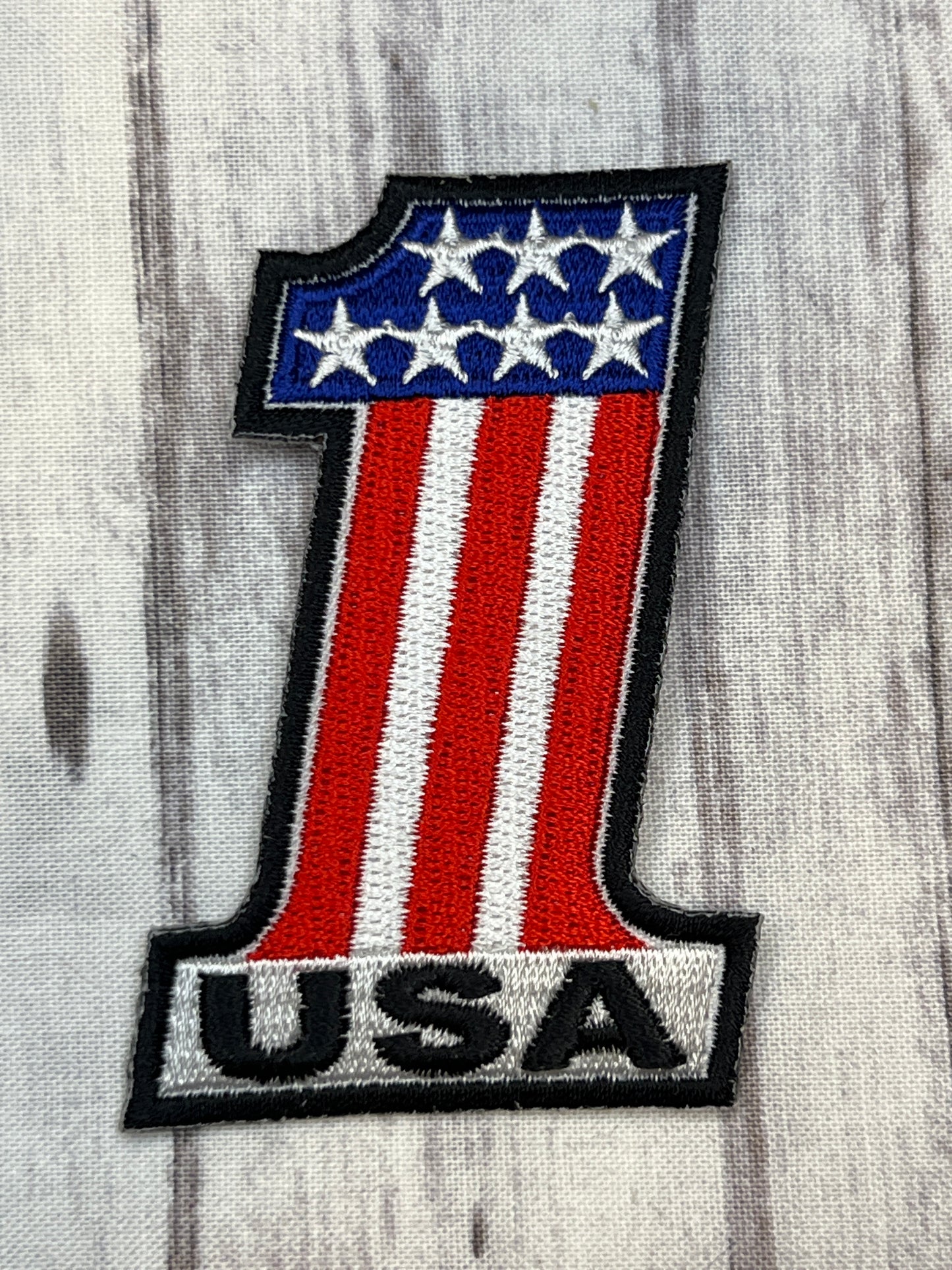 USA patriotic iron on patch￼