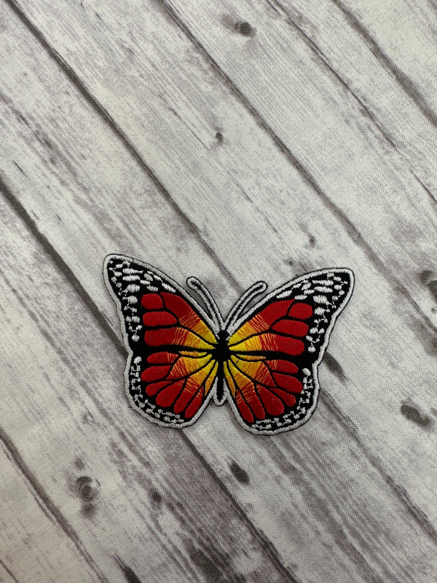 Orange butterfly iron on patch