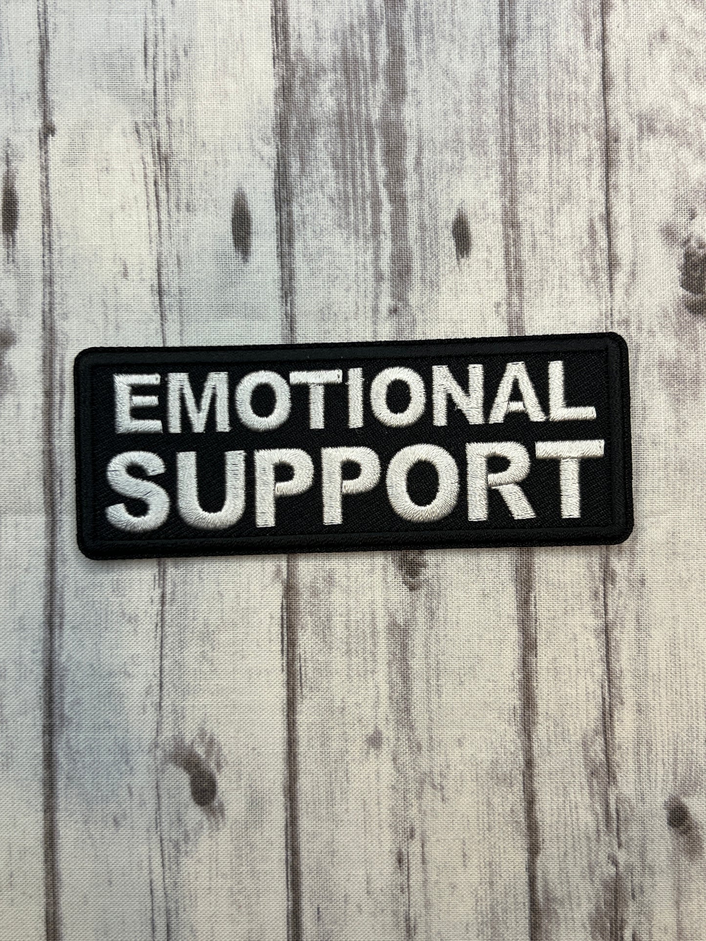 Emotional support iron on patch