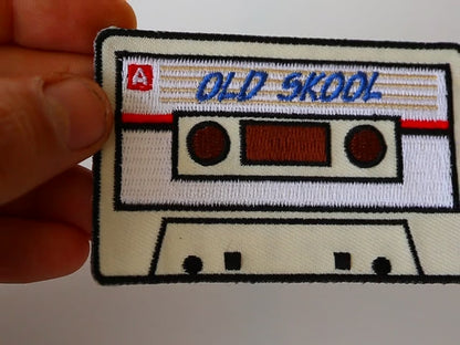 Old Skool Radio Cassette patch, iron/ sew on patch