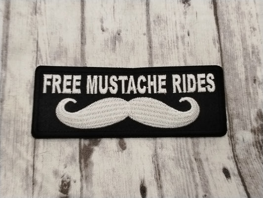 Free mustache rides patch