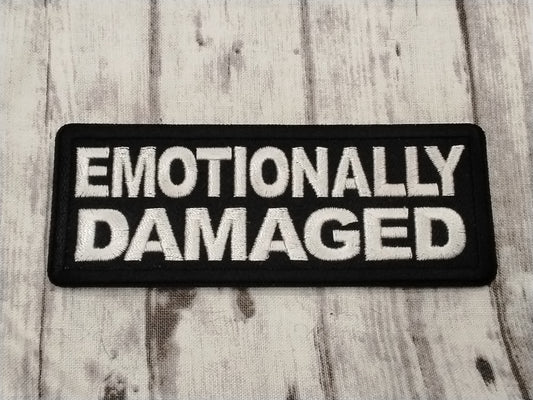 Emotionally Damaged iron on patch
