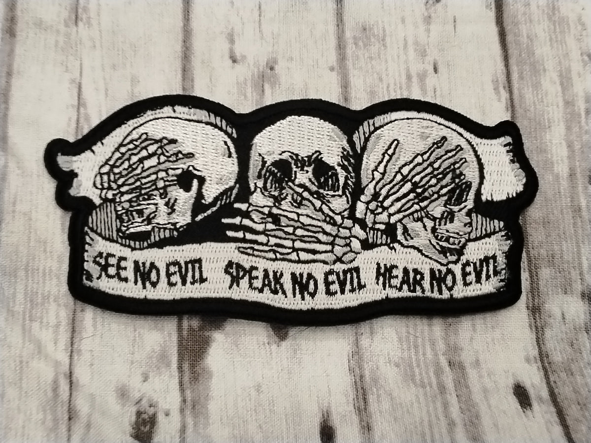 See, Speak, Hear NO Evil Skull patch
