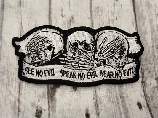 See, Speak, Hear NO Evil Skull patch