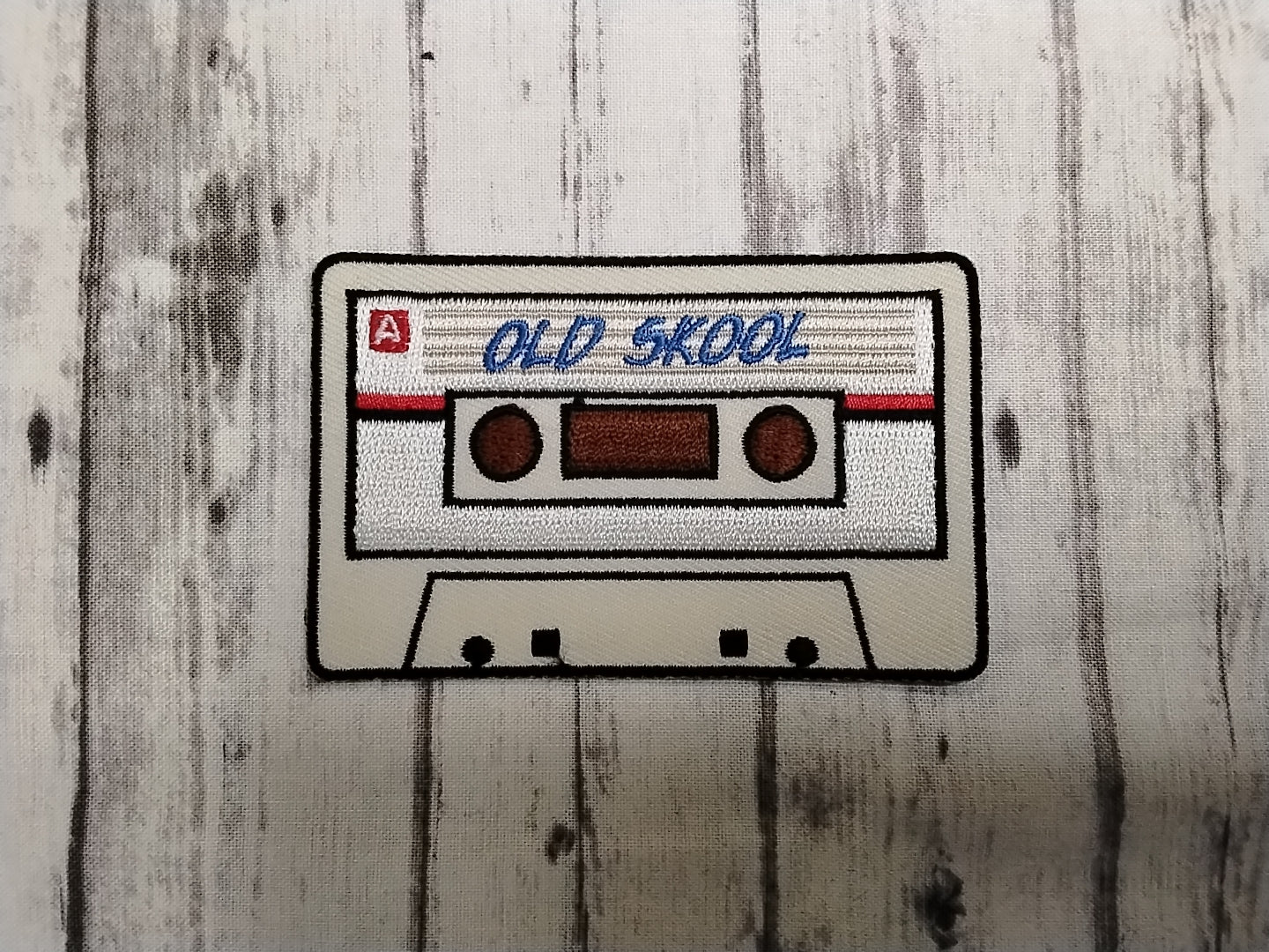 Old Skool Radio Cassette patch, iron/ sew on patch