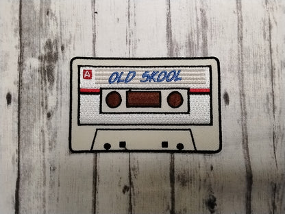 Old Skool Radio Cassette patch, iron/ sew on patch