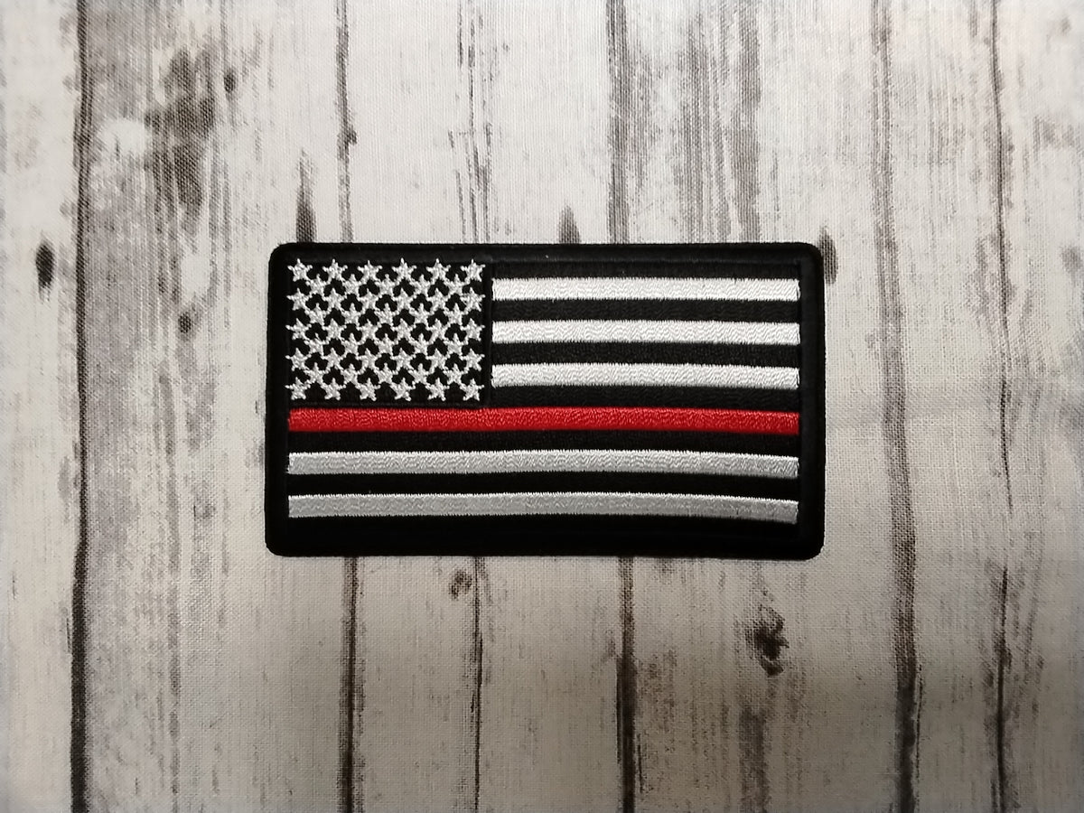 US Flag with Red Stripe patch
