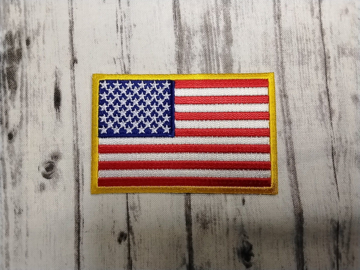 US Flag with Yellow border patch